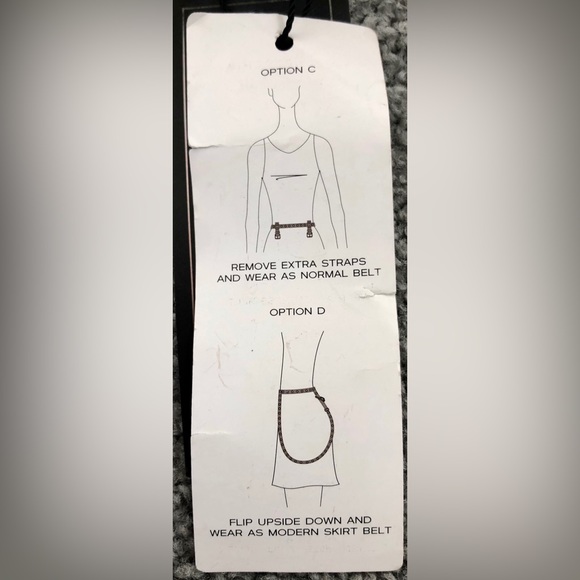 New NWT BCBG Maxazria BCBGMaxazria black convertible harness straps belt S Small - Picture 4 of 7